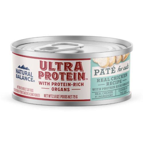 Natural Balance Ultra Protein 2.8oz Pate for Cats [Real Chicken Recipe] with Protein-Rich Organs 雪山牌 頂級肉醬罐 全齡貓主食 雞肉肉醬 (00697)